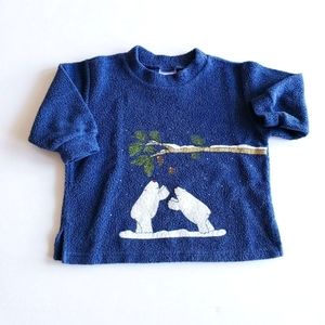 Vintage Fleece Blue Polar Bear Sweatshirt